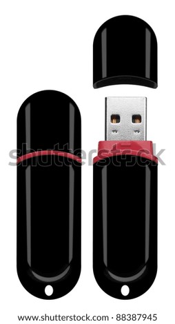 Usb flash memory isolated on the white background
