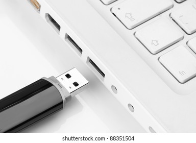 Usb Flash Memory And Laptop