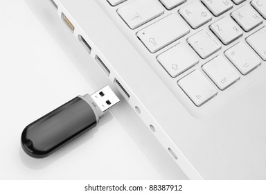 Usb Flash Memory And Laptop