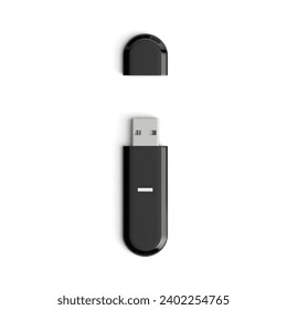 tapa de la pluma de disco duro USB imagen abierta de la ilustración