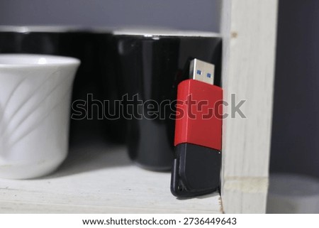 Usb memory portable flash drive stick, usual digital memory storage object