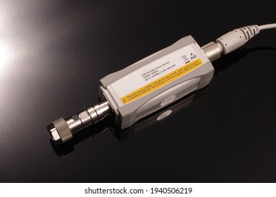 USB Microwave And RF Average Signal Power Meter For Precise Measurements Isolated On The Black Background