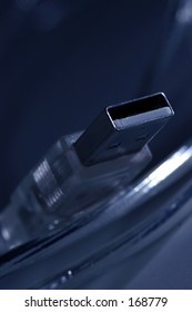USB plug close-up (macro)