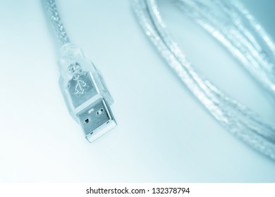 USB plug on white background