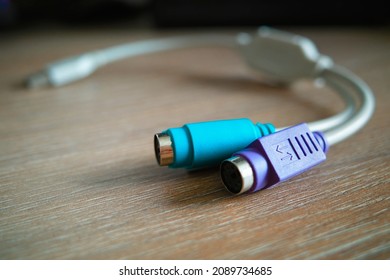 USB to PS2 converter computer cable backdrop