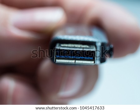 USB Stick - Flash memory stick in a close up shot