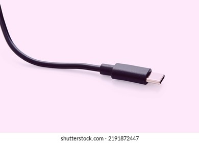 USB type c cable isolated on white background. with clipping path