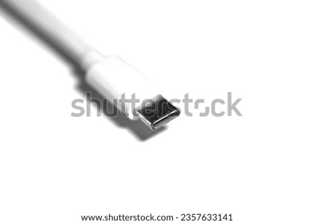 USB Type-C Cable Charger, isolated on white background