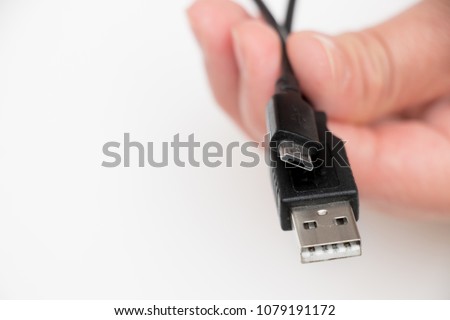 USB - Universal serial bus Type A and Micro B Stock photo © 