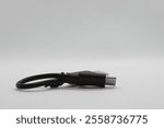 USB-C cable isolated on a white background. USB C cable