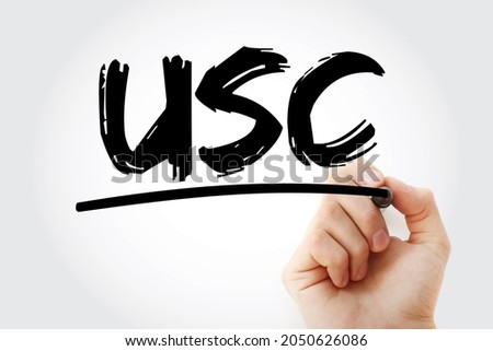 USC - United States Code is the codification by subject matter of the general and permanent laws of the United States, acronym text with marker