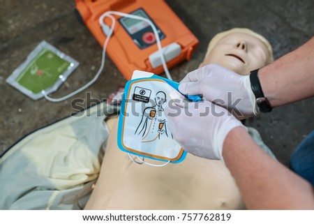 The use of an automatic external defibrillator in conducting a basic cardiopulmonary resuscitation to the victim on the street