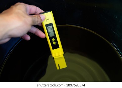 Use Ph meter check the Ph value of water
