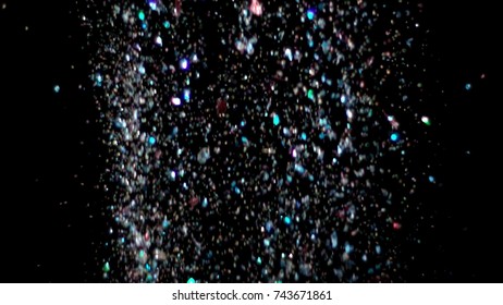 With the use of Realistic Glitter Exploding on Black Background. These clips are perfect for visual effects, compositing, and motion graphics. Use blending mode (screen).