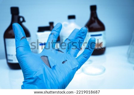 Use torn gloves when working with hazardous chemical in the laboratory or industry