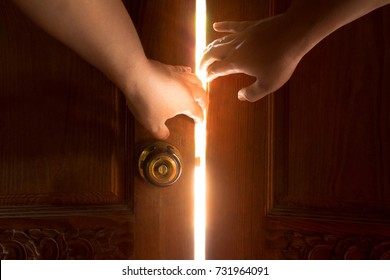 Use Your Hand To Open The Door To The Light.