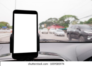 Use your smartphone in car to get GPS directions to your destination through the village. Smartphone is blank