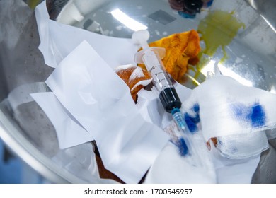 Used Bandages Gauze Syringe Hospital Bin Stock Photo 1700545957 ...