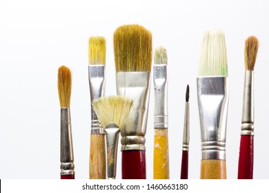 Used Brushes On White Background Stock Photo 1460663180 | Shutterstock