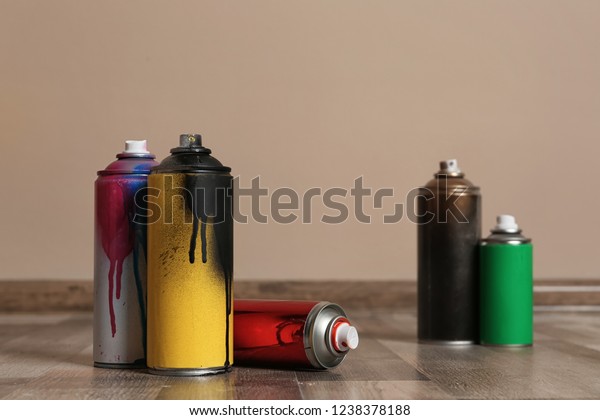 Used Cans Spray Paint On Floor Stock Photo (Edit Now) 1238378188