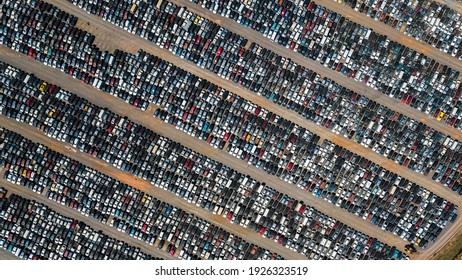 used car patio aerial view - Shutterstock ID 1926323519