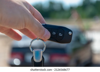 Used Car For Sale (purchase). Key And Car.