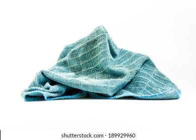 Used Cleaning Rag Isolated On White