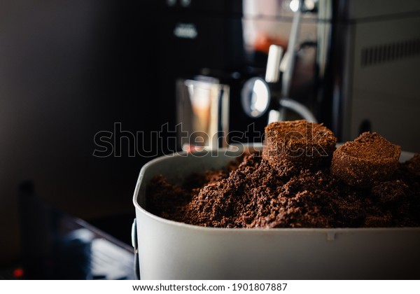 Used Coffee Grounds Espresso Machine 