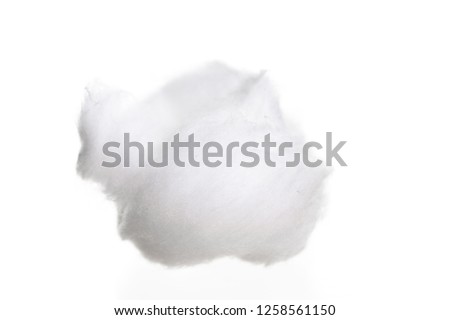 Used cotton wool isolate on white background