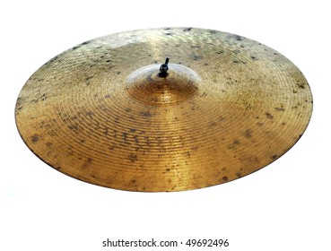 Used Cymbal Isolated On White Background