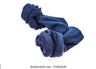 Used Dirty Sock Isolated On White Background