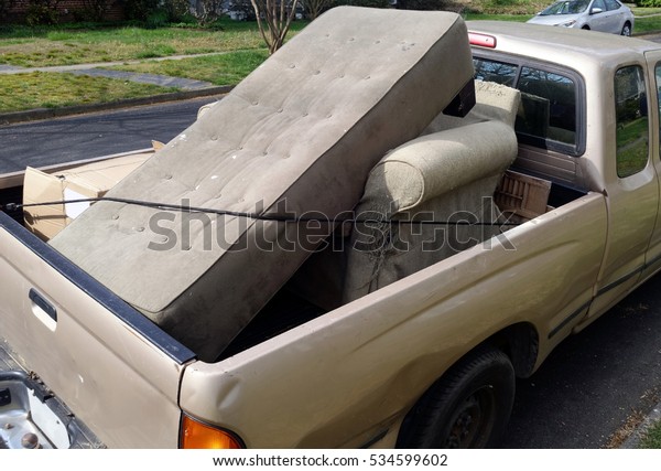 Used Furniture Piled Back Pickup Truck Stock Photo Edit Now