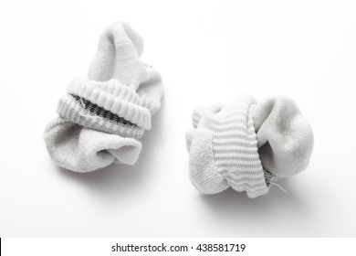 used sock isolated on a white background