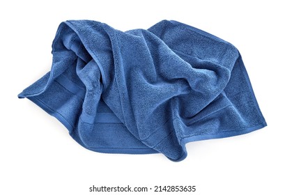Used towel on white background