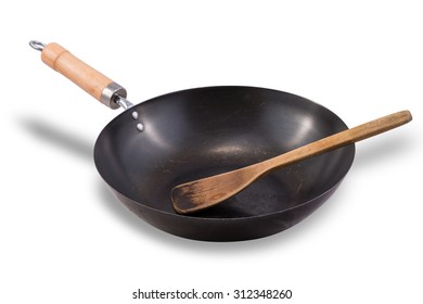 Used Wok Isolated On White