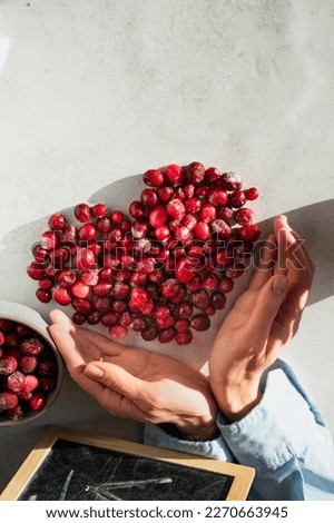 Useful cranberries to strengthen the immune system. A product containing a record amount of vitamin C. Natural remedy for colds and flu.
