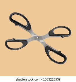 Useless Scissors Double Mirror Handle