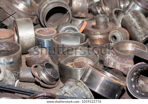 Useless, worn
out rusty auto parts and other
parts
