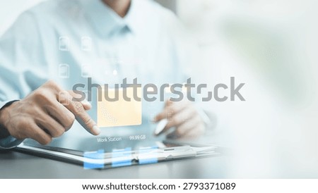 User accessing and exporting personal data files from a digital account management system. Concept of privacy rights, data portability, document archive, secure storage, and compliance.