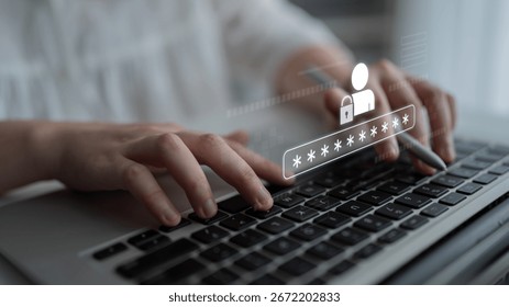 User authentication and password protection concept showing secure login, privacy safeguard, data protection, access control, and digital identity verification Latch