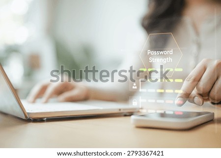 User creating a secure account while checking password strength requirements on a mobile device. Concept of signup security, privacy protection, identity management, and safe digital access.