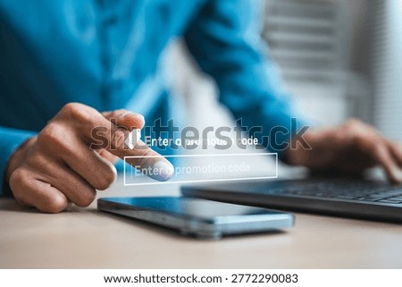 User entering promo code on smartphone during online checkout, representing ecommerce discount, digital coupon usage, and modern shopping experience.