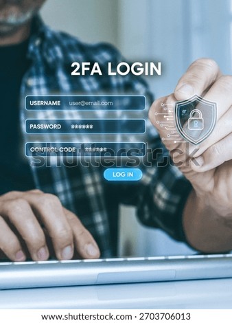 User implementing Two-Factor Authentication 2FA for secure login on a futuristic virtual screen