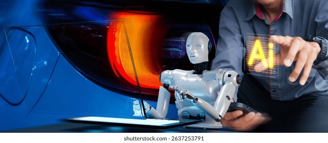 User Interface Ai programmer AR computing inspector screen Applications Control screen Virtual Reality Control new technology service programer programming ai chat bot innovation new technology.