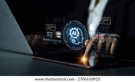 A user interface for a generative AI application. The platform allows users to enter prompts, engage in chatbot conversations, and generate new creative or analytical content. Parse