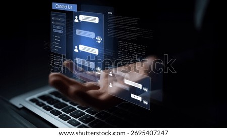 A user interface showing a conversational AI chatbot providing customer service. This virtual assistant answers user questions and provides support through an online platform. Parse