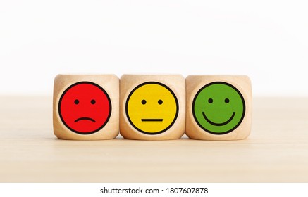 Emotion Face Block Customer Choose Emoticon Stock Photo (Edit Now ...