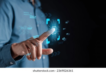 User using chat ai smart robot system intelligence Ai. Chat with AI Artificial Intelligence, developed and generate. Futuristic technology, robot in online system.