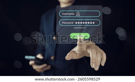 User using mobile phone with digital padlock on internet technology network security with cloud security and data encryption, cybersecurity, Cyber security network. Login Concept