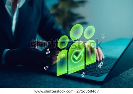 User Verification Process Enhancing Security and Trust in Online Platforms Digital Workspace Interactive Design Professional Environment Close-up View User-Centric Concept